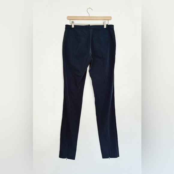 Diane Von Furstenberg Anabelle Poplin Trouser Pant Steel Blue - Size 6 - Picture 6 of 14